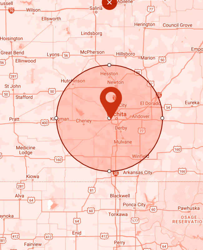 wichita roofing pros about us map